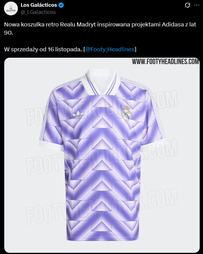 Oto RETRO KOSZULKI Realu Madryt dostępne w sprzedaży do 16 listopada!